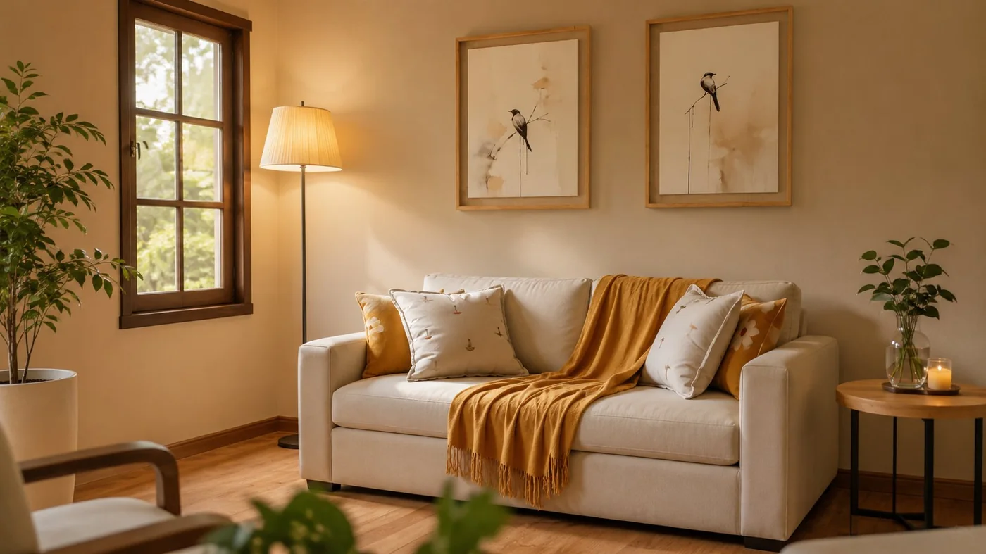 Sala del consultorio de Catherine Ávalos: sillones, luz natural y plantas